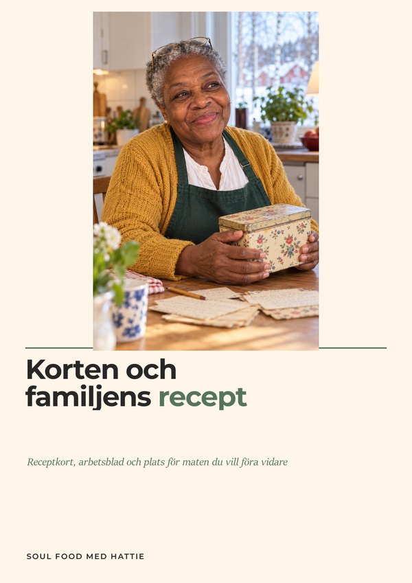 Korten och familjens recept omslaget till miniboken